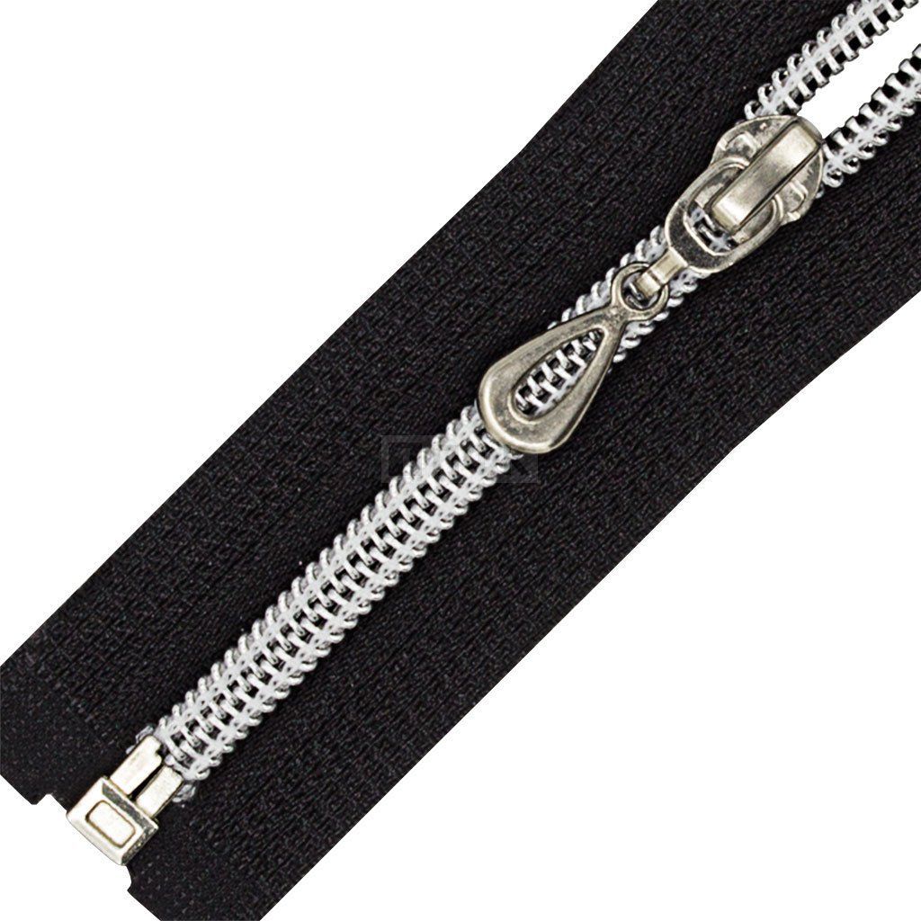 Молния спиральная (витая) тип 7 70см арт.0325 разъем цв 322 зв серебро (уп 100шт)