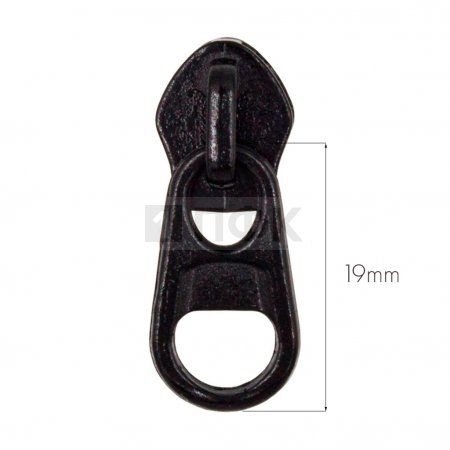 Бегунок для спиральной (витой) молнии тип 5 галант цв 322 черный (уп 1000шт/10000шт) арт.NR KKY