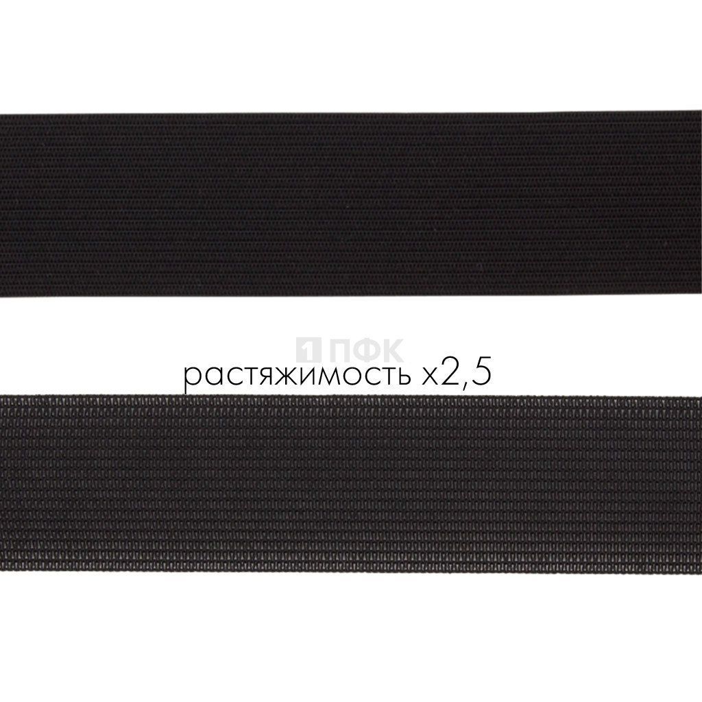 Резинка вязанная 30мм 9 гр/м цв черный (рул 40м/уп 400м)