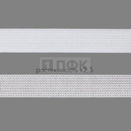 Резинка вязанная 15мм 5.55 гр/м цв белый (рул 40м/уп 800м)