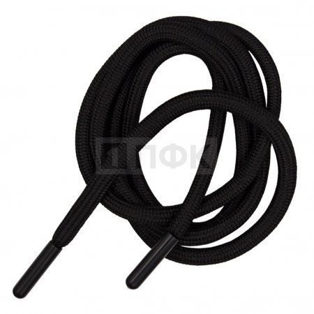 Шнурок 6мм 90см цв 322 черный (уп 100шт/3000шт)