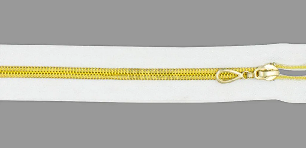 Молния спиральная (витая) тип 7 80см разъем цв 101 зв золото (уп 100шт)