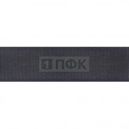 Лента репсовая (тесьма вешалочная) 07мм цв серый тем (уп 300м/1500м)