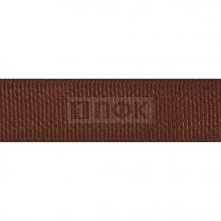 Лента репсовая (тесьма вешалочная) 07мм цв коричневый (уп 300м/1500м)